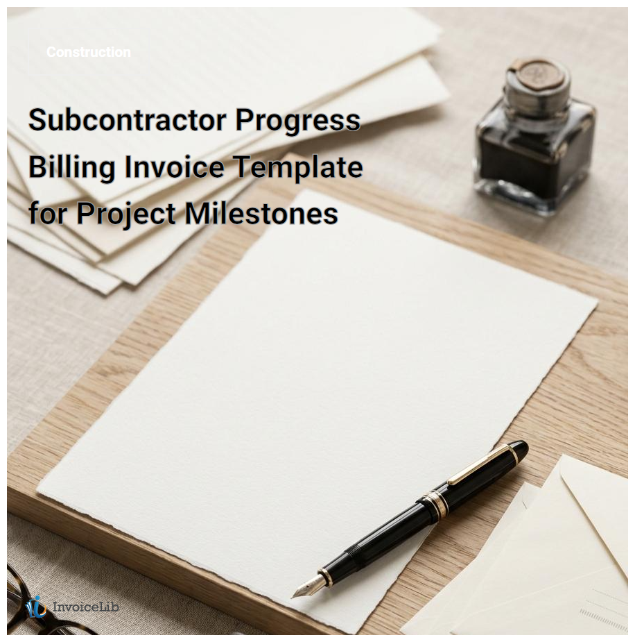 Subcontractor Progress Billing Invoice Template for Project Milestones