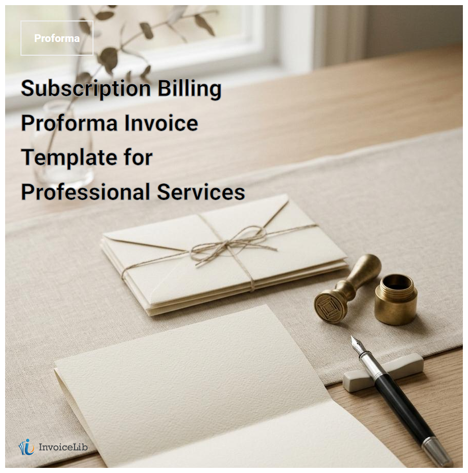 Subscription Billing Proforma Invoice Template for Professional Services