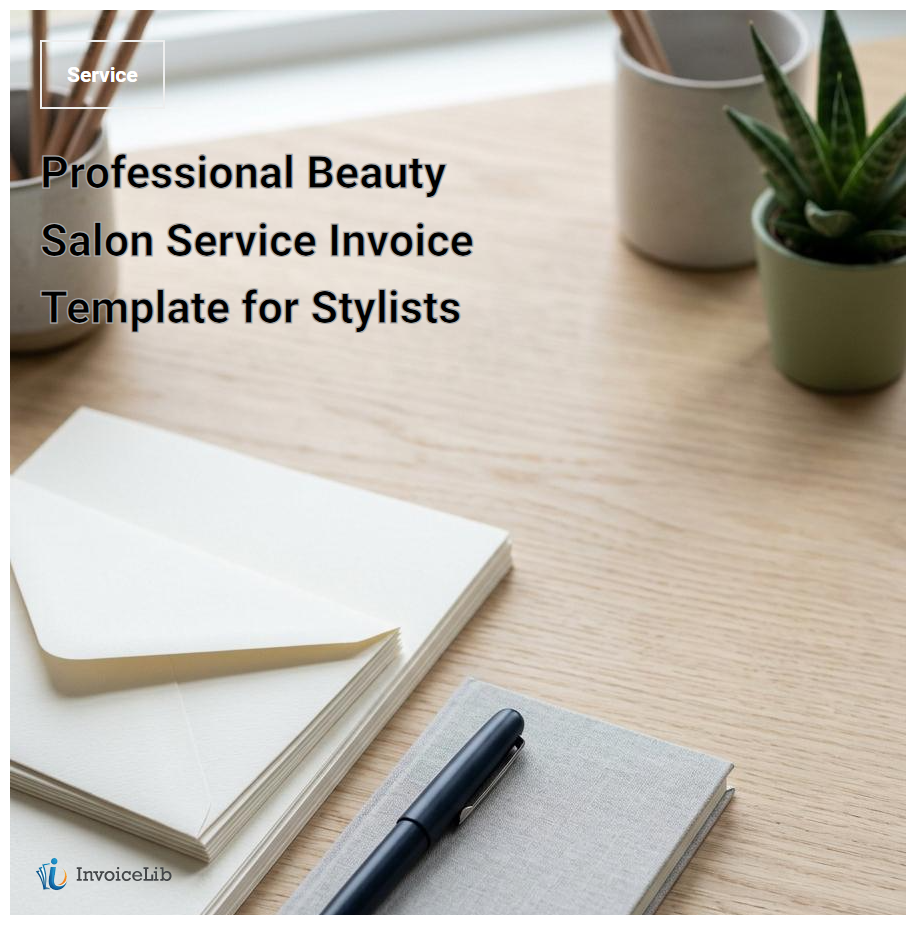 Professional Beauty Salon Service Invoice Template for Stylists