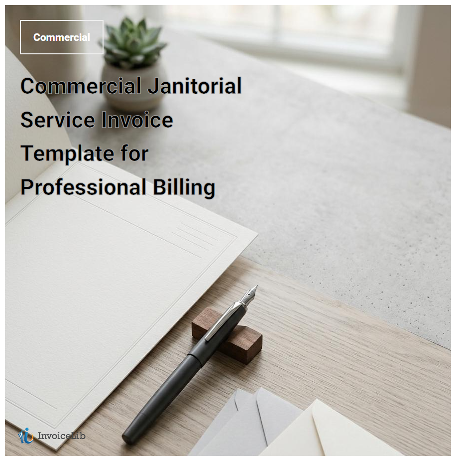 Commercial Janitorial Service Invoice Template for Professional Billing
