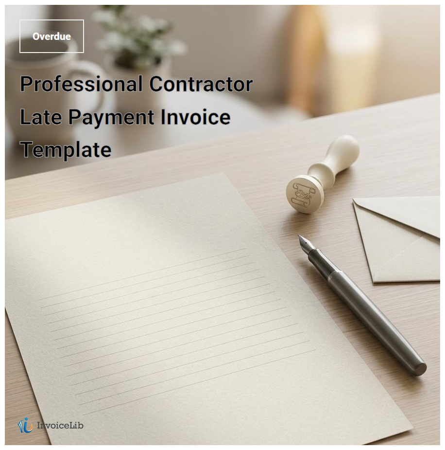 Professional Contractor Late Payment Invoice Template