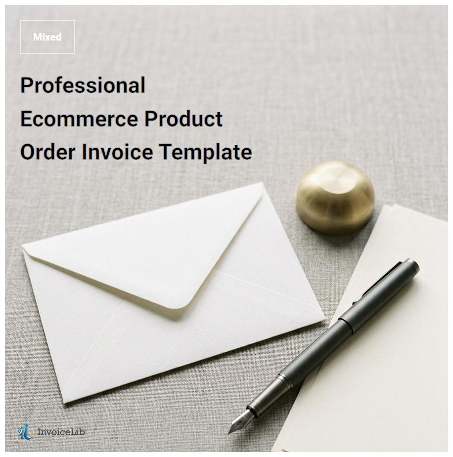 Professional Ecommerce Product Order Invoice Template