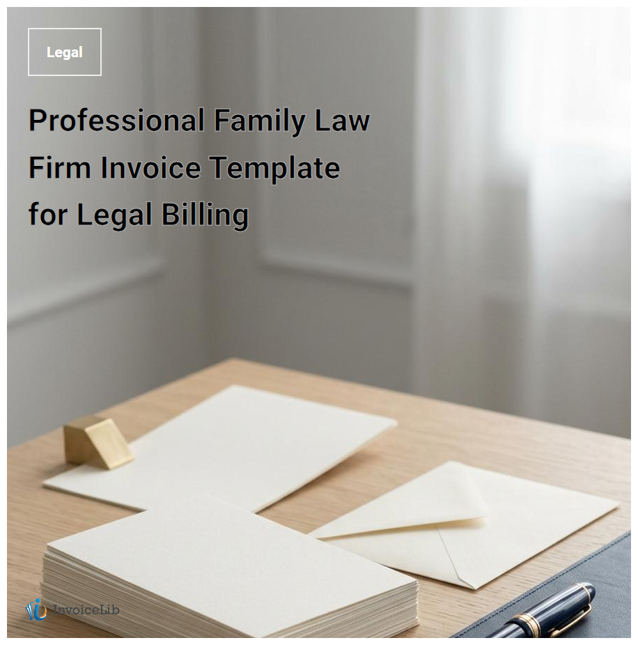 Professional Family Law Firm Invoice Template for Legal Billing
