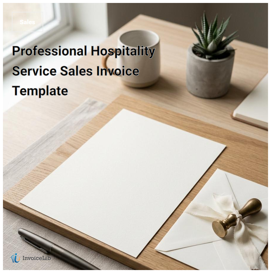 Professional Hospitality Service Sales Invoice Template