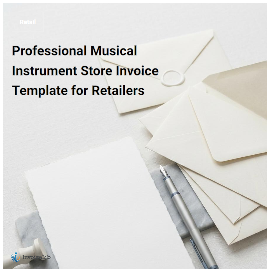 Professional Musical Instrument Store Invoice Template for Retailers