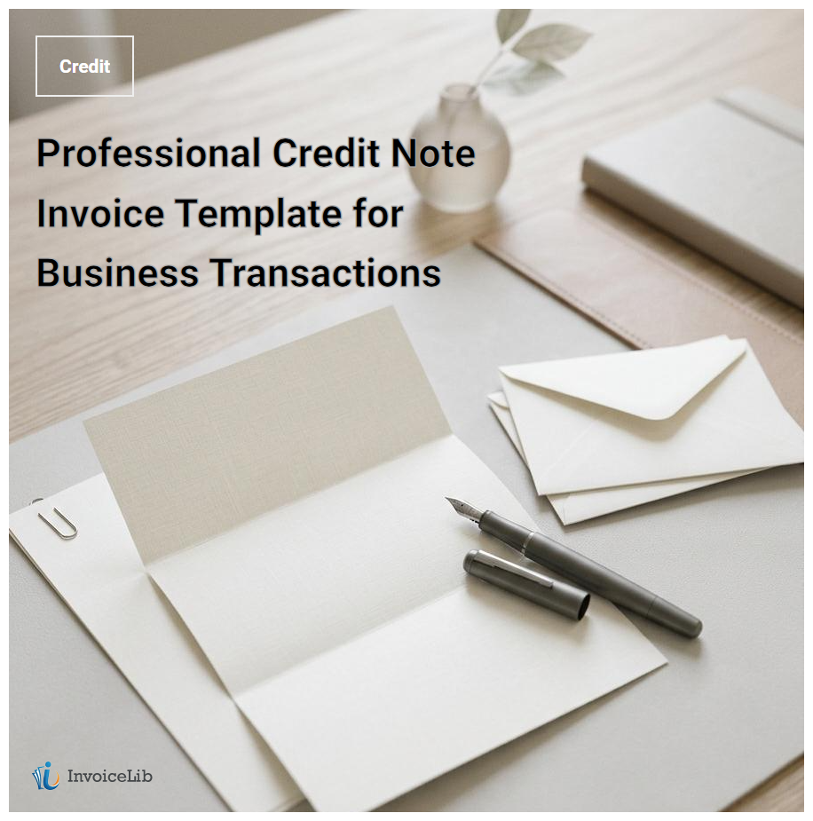 Professional Credit Note Invoice Template for Business Transactions