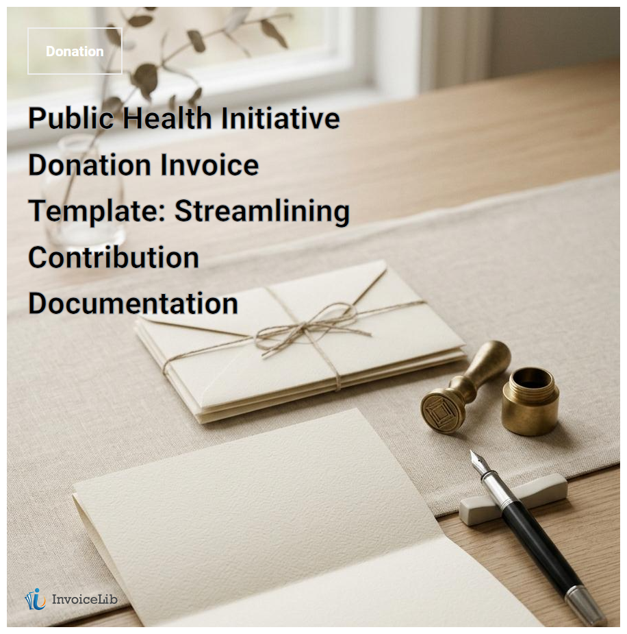 Public Health Initiative Donation Invoice Template: Streamlining Contribution Documentation