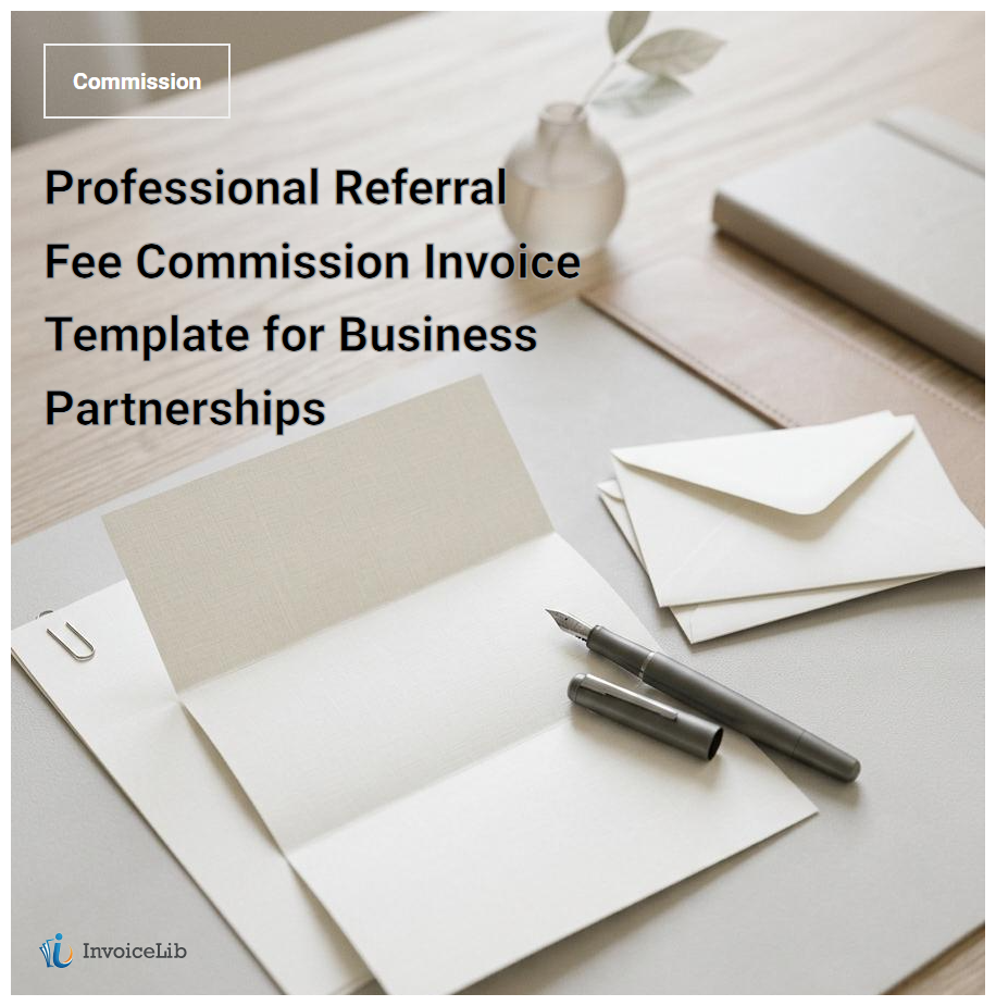 Professional Referral Fee Commission Invoice Template for Business Partnerships