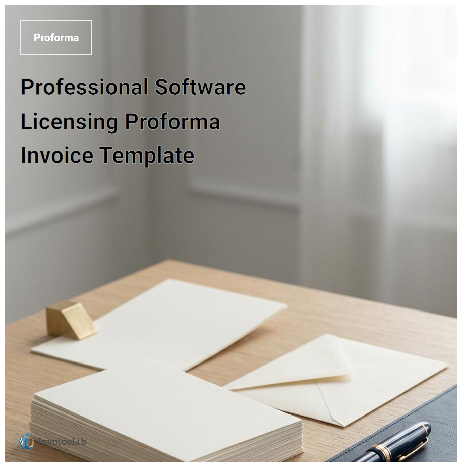 Professional Software Licensing Proforma Invoice Template