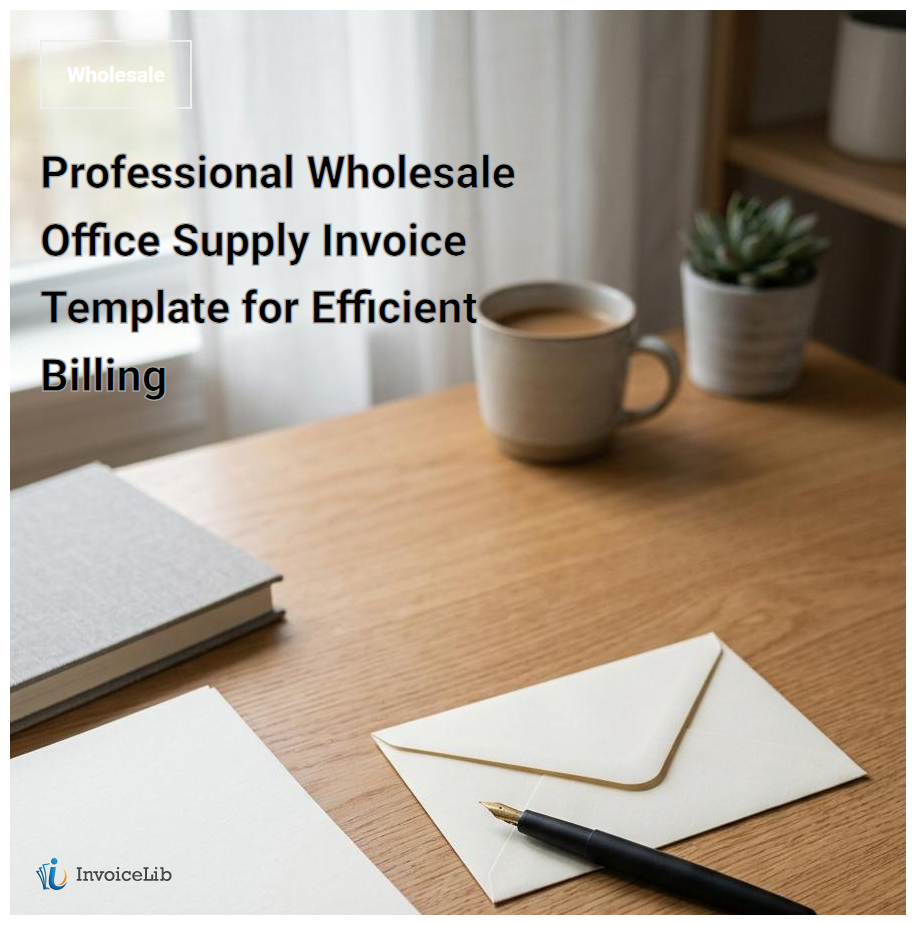 Professional Wholesale Office Supply Invoice Template for Efficient Billing