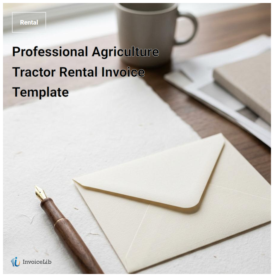 Professional Agriculture Tractor Rental Invoice Template