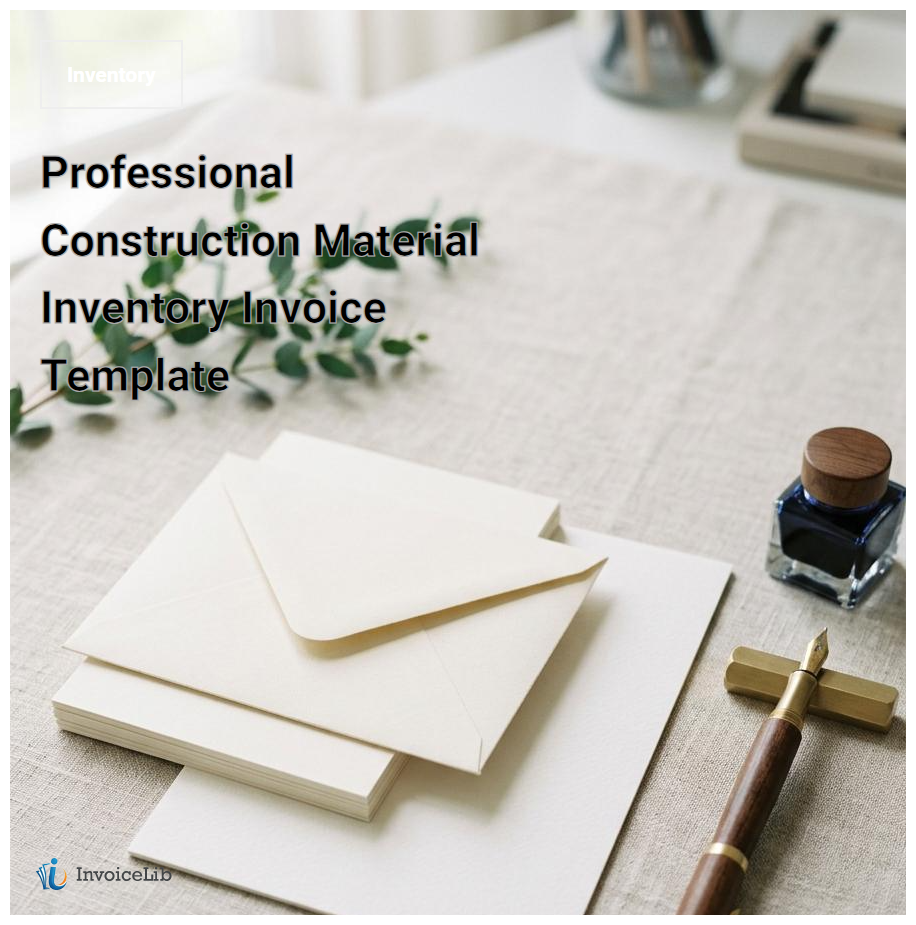 Professional Construction Material Inventory Invoice Template