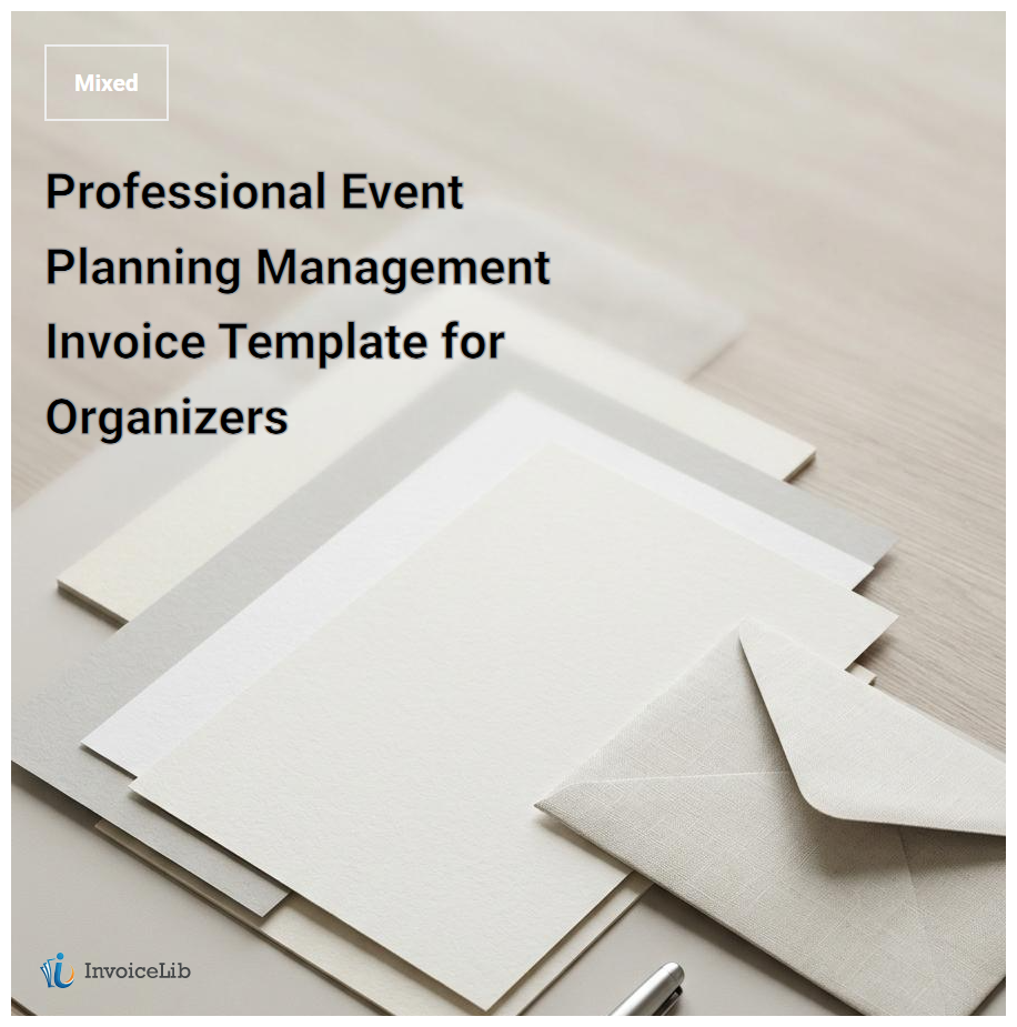 Professional Event Planning Management Invoice Template for Organizers