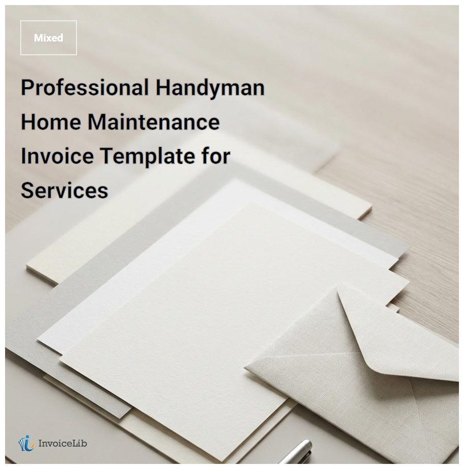 Professional Handyman Home Maintenance Invoice Template for Services