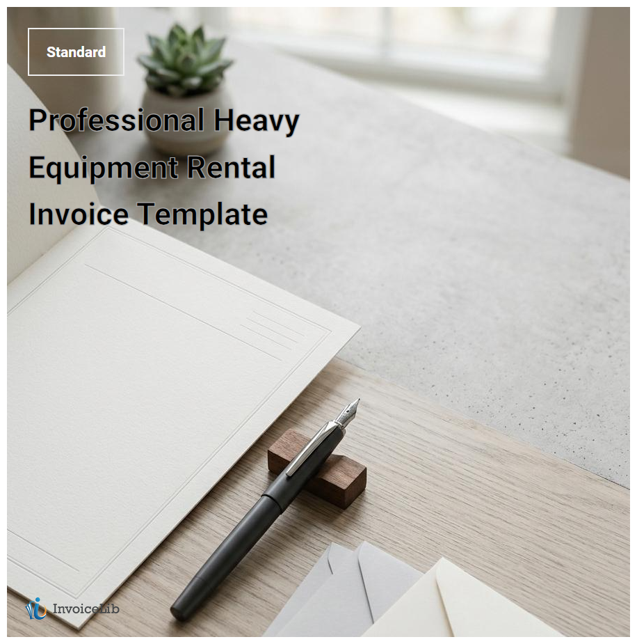 Professional Heavy Equipment Rental Invoice Template