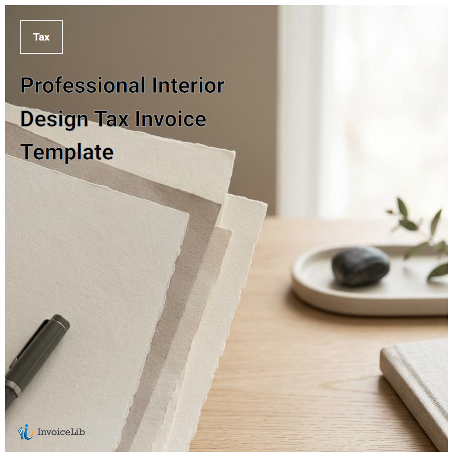 Professional Interior Design Tax Invoice Template