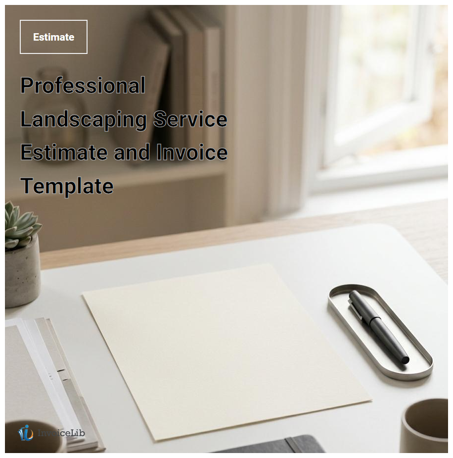 Professional Landscaping Service Estimate and Invoice Template
