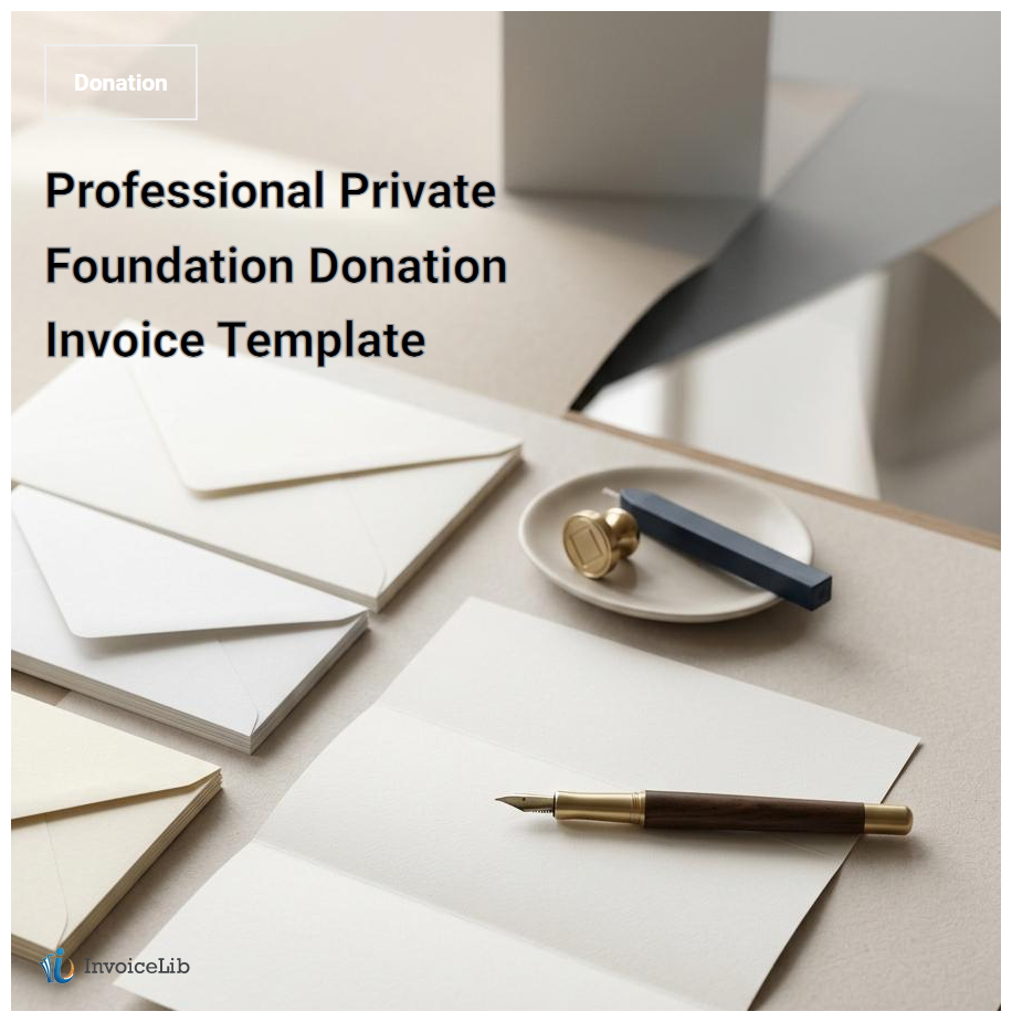 Professional Private Foundation Donation Invoice Template