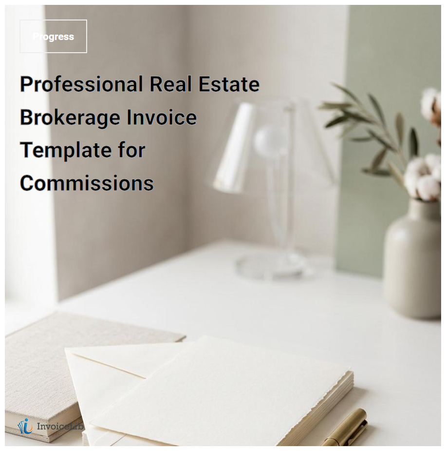 Professional Real Estate Brokerage Invoice Template for Commissions