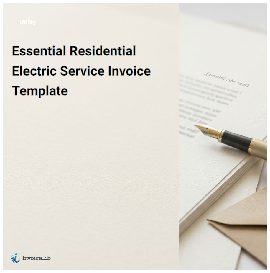 Essential Residential Electric Service Invoice Template