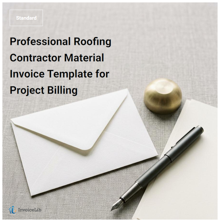 Professional Roofing Contractor Material Invoice Template for Project Billing