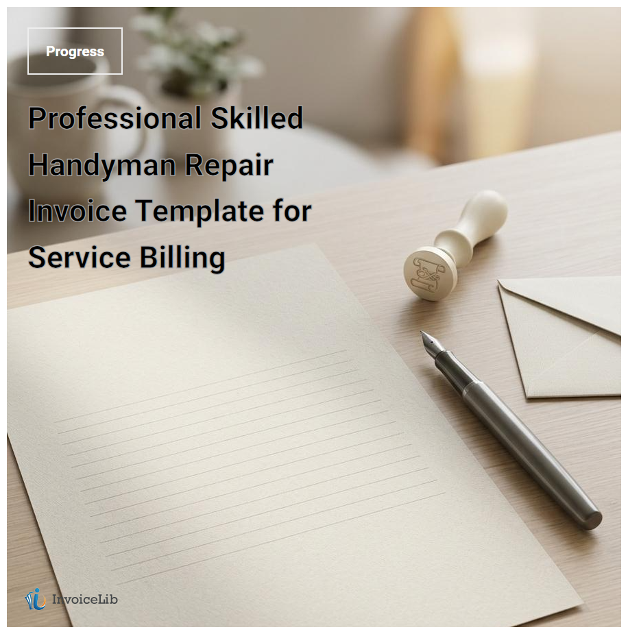 Professional Skilled Handyman Repair Invoice Template for Service Billing
