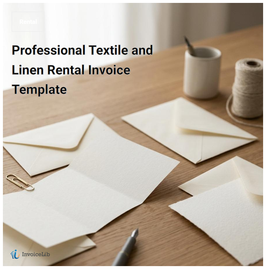 Professional Textile and Linen Rental Invoice Template
