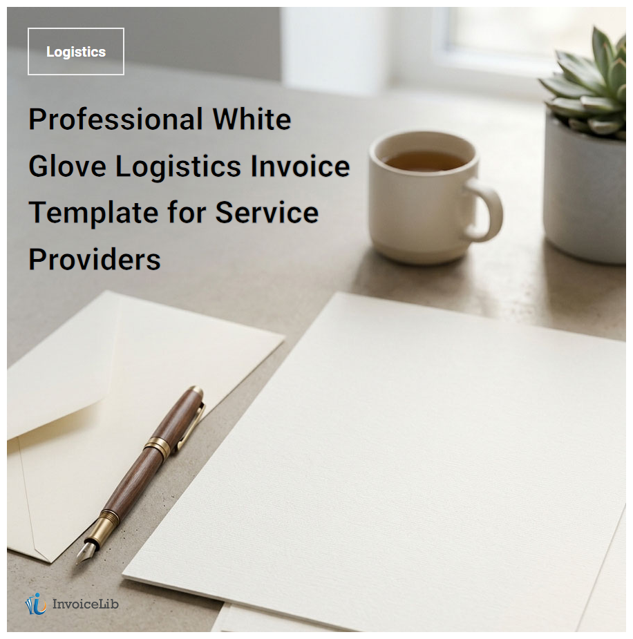 Professional White Glove Logistics Invoice Template for Service Providers