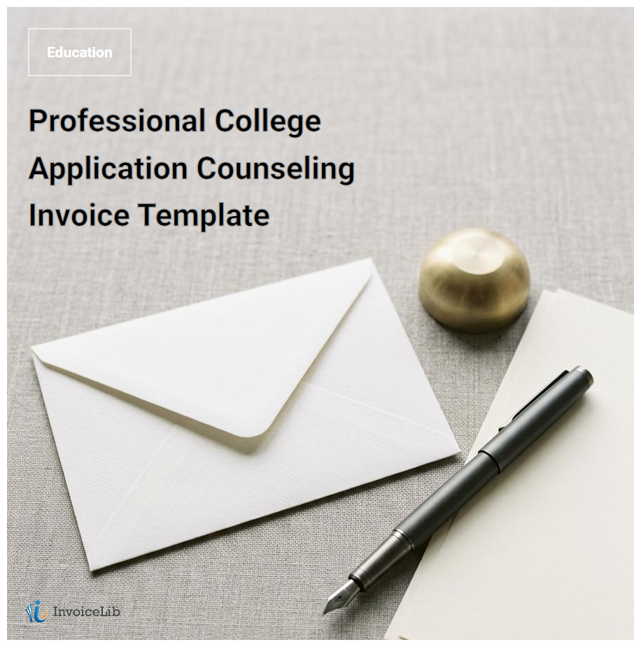 Professional College Application Counseling Invoice Template