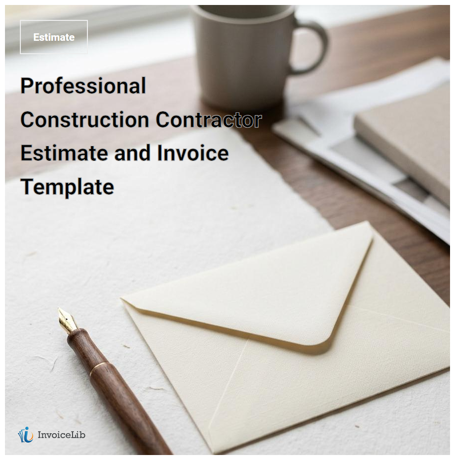 Professional Construction Contractor Estimate and Invoice Template
