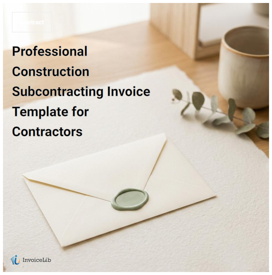 Professional Construction Subcontracting Invoice Template for Contractors