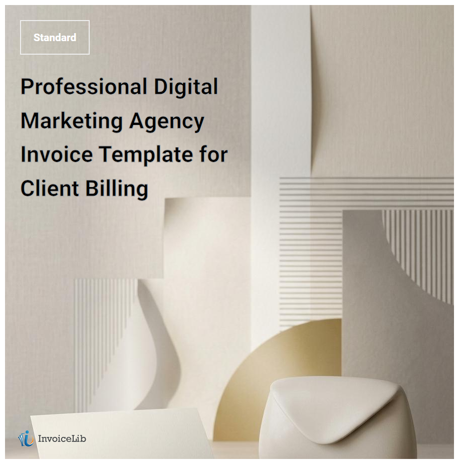 Professional Digital Marketing Agency Invoice Template for Client Billing