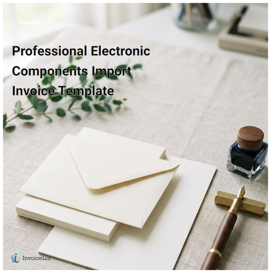 Professional Electronic Components Import Invoice Template