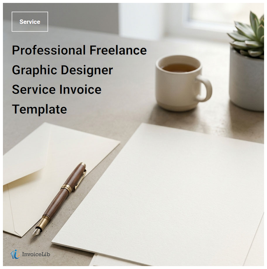 Professional Freelance Graphic Designer Service Invoice Template
