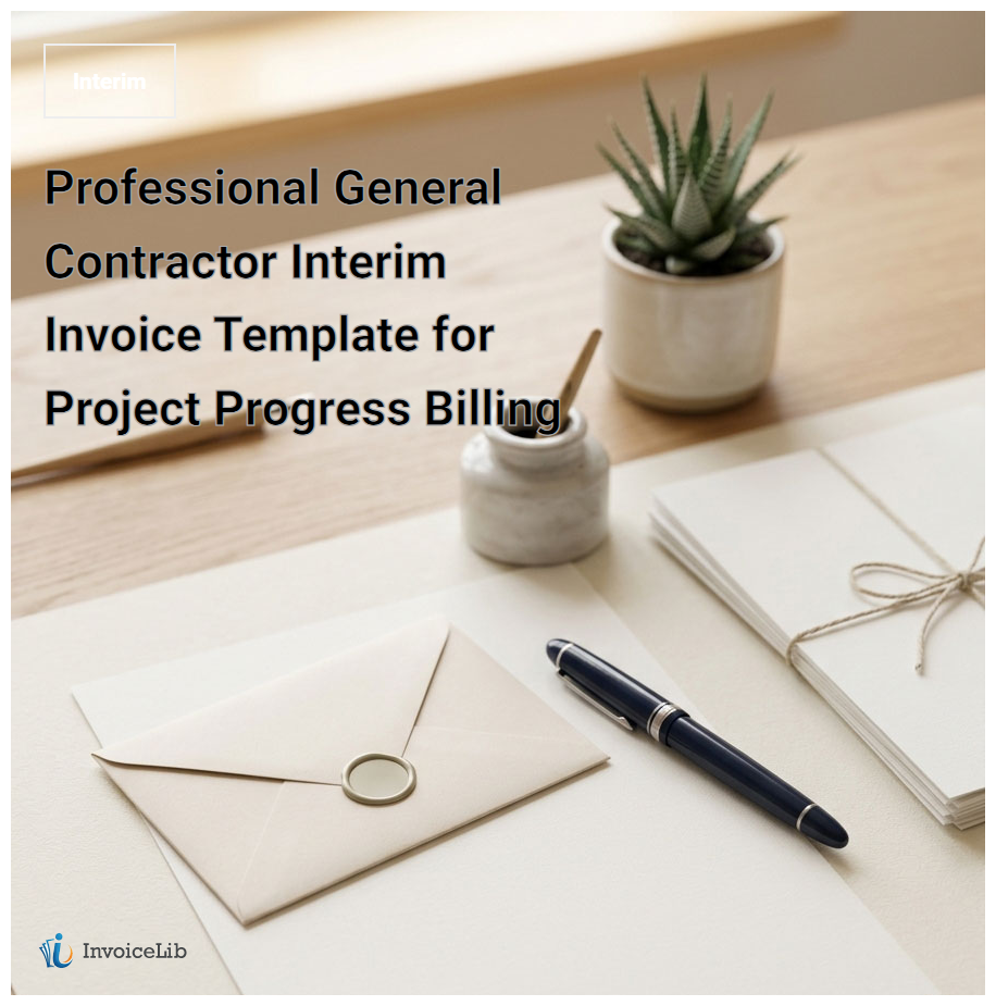 Professional General Contractor Interim Invoice Template for Project Progress Billing