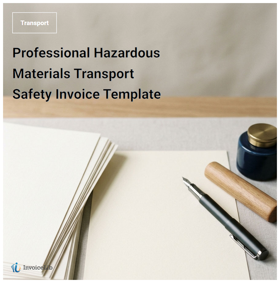 Professional Hazardous Materials Transport Safety Invoice Template