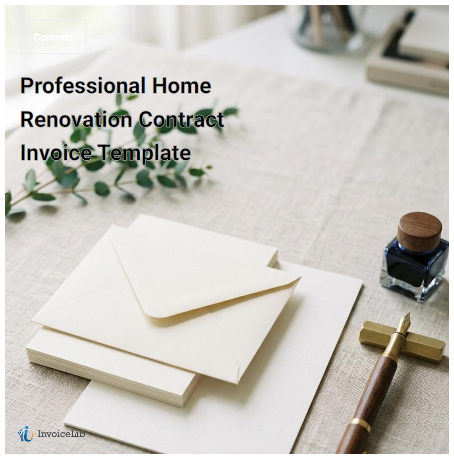 Professional Home Renovation Contract Invoice Template