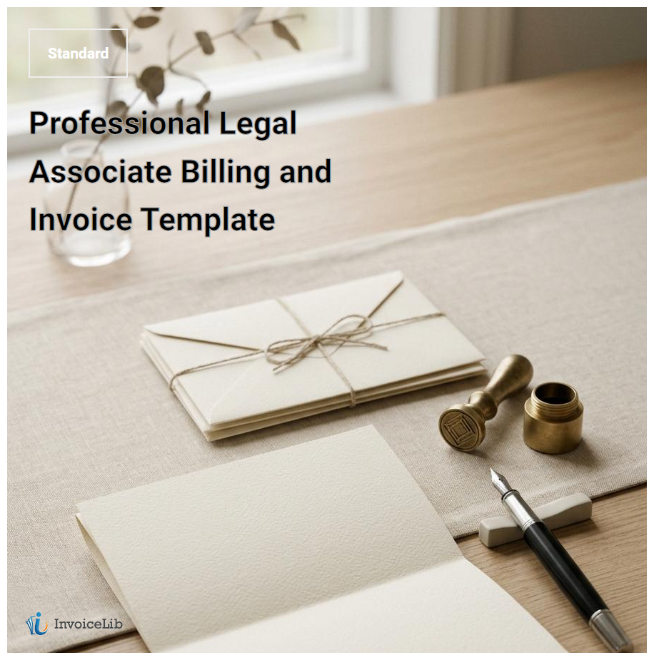 Professional Legal Associate Billing and Invoice Template