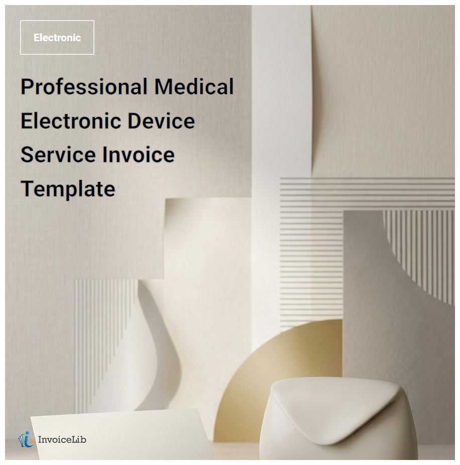 Professional Medical Electronic Device Service Invoice Template