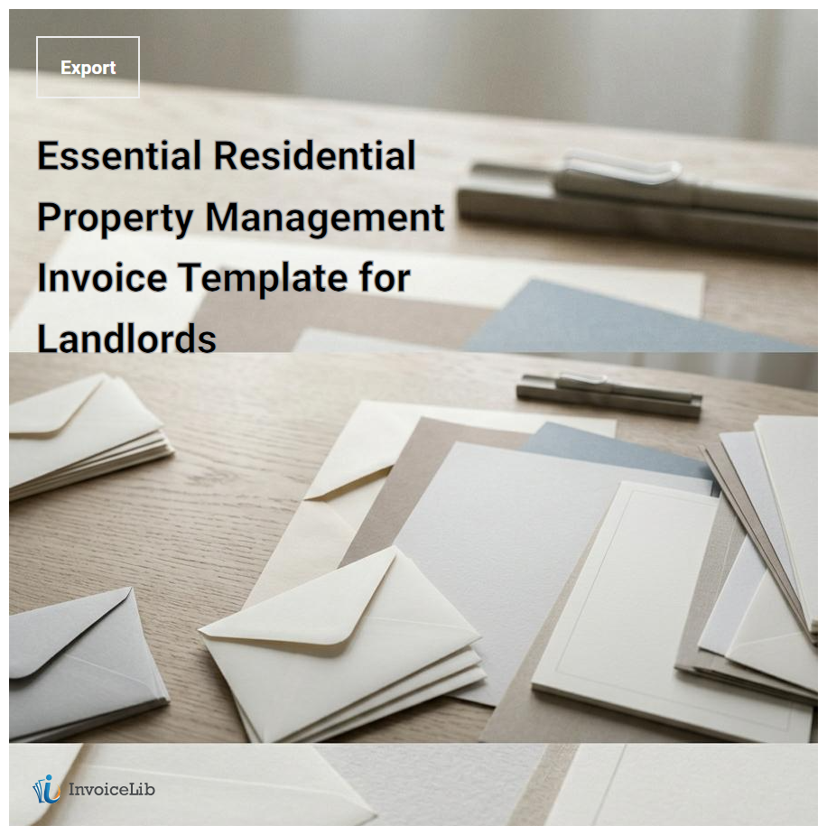 Essential Residential Property Management Invoice Template for Landlords