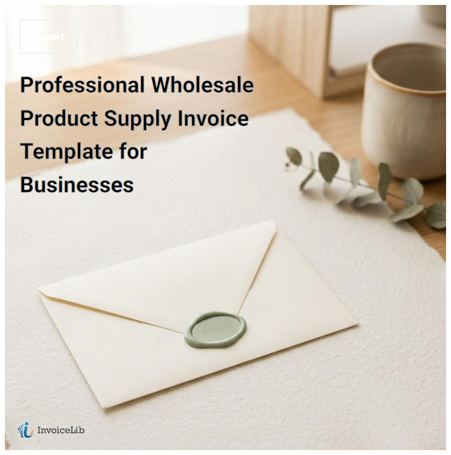 Professional Wholesale Product Supply Invoice Template for Businesses