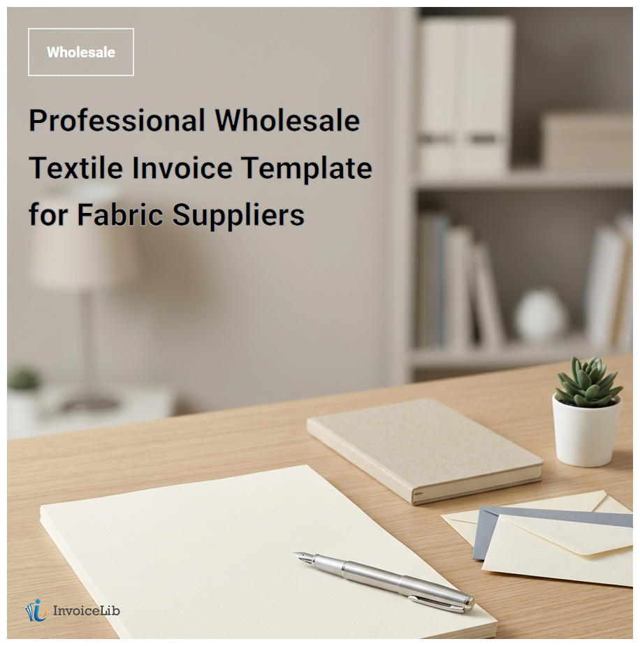 Professional Wholesale Textile Invoice Template for Fabric Suppliers