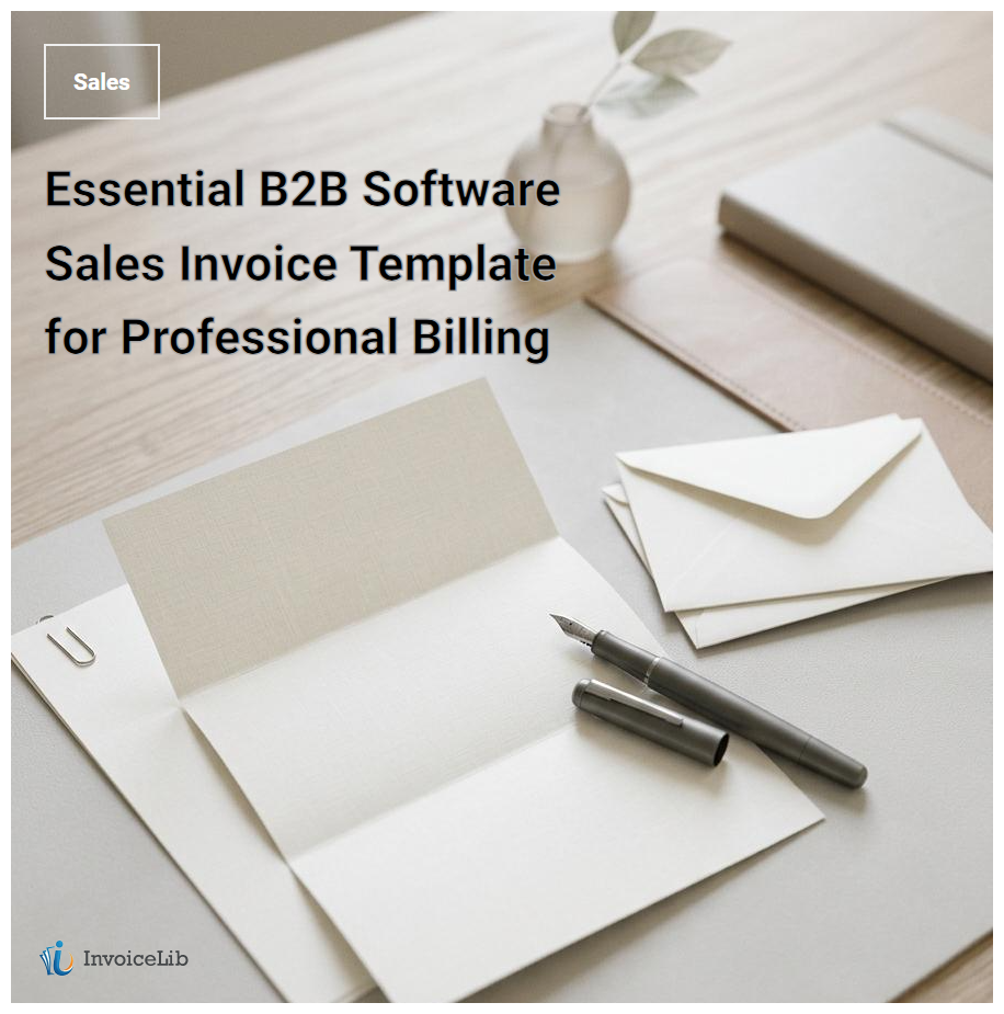 Essential B2B Software Sales Invoice Template for Professional Billing