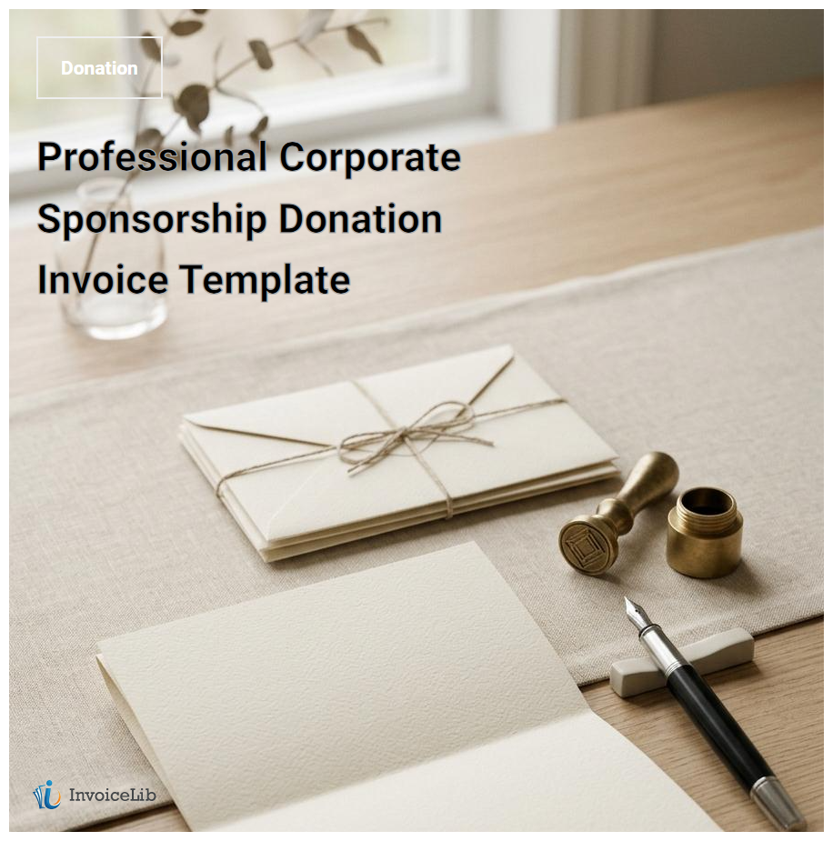 Professional Corporate Sponsorship Donation Invoice Template