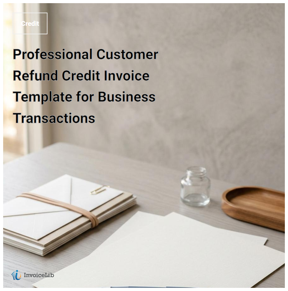 Professional Customer Refund Credit Invoice Template for Business Transactions