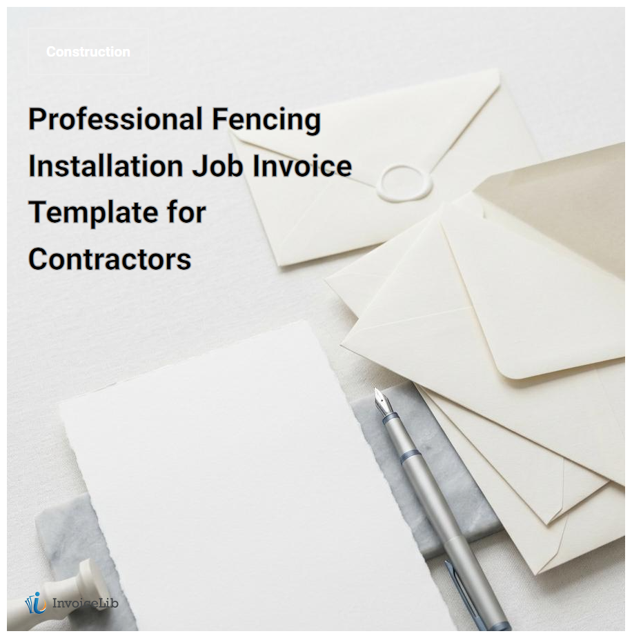 Professional Fencing Installation Job Invoice Template for Contractors