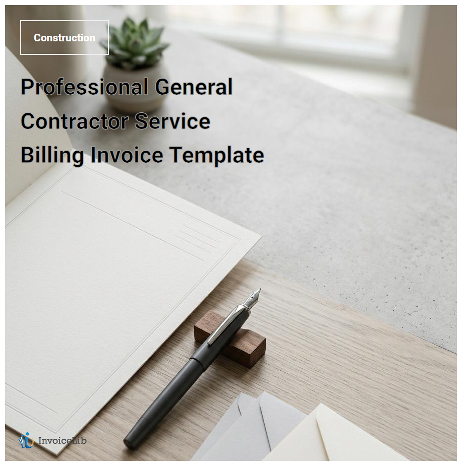 Professional General Contractor Service Billing Invoice Template