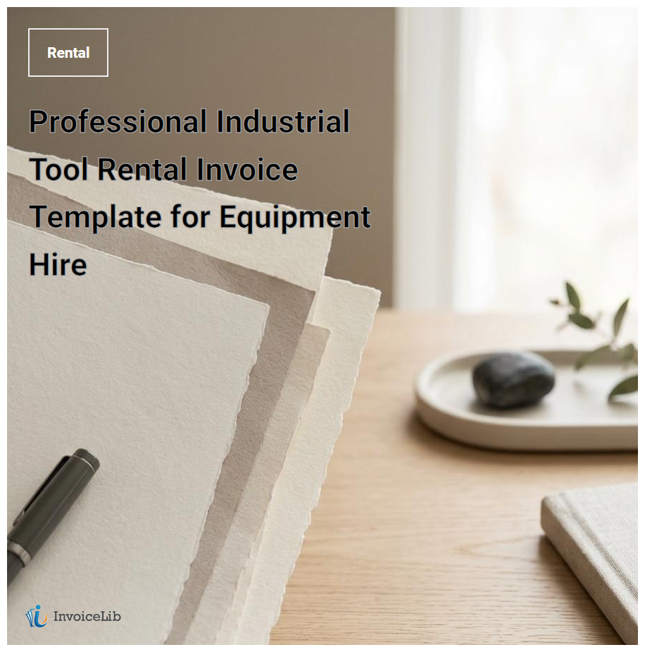 Professional Industrial Tool Rental Invoice Template for Equipment Hire