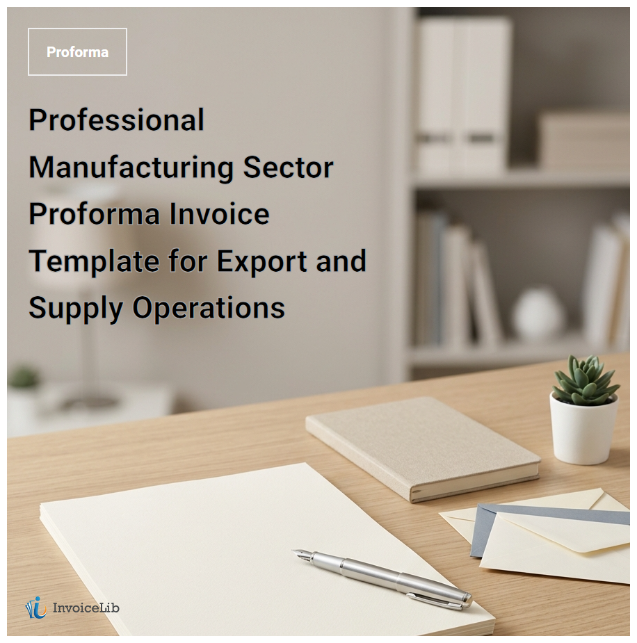 Professional Manufacturing Sector Proforma Invoice Template for Export and Supply Operations