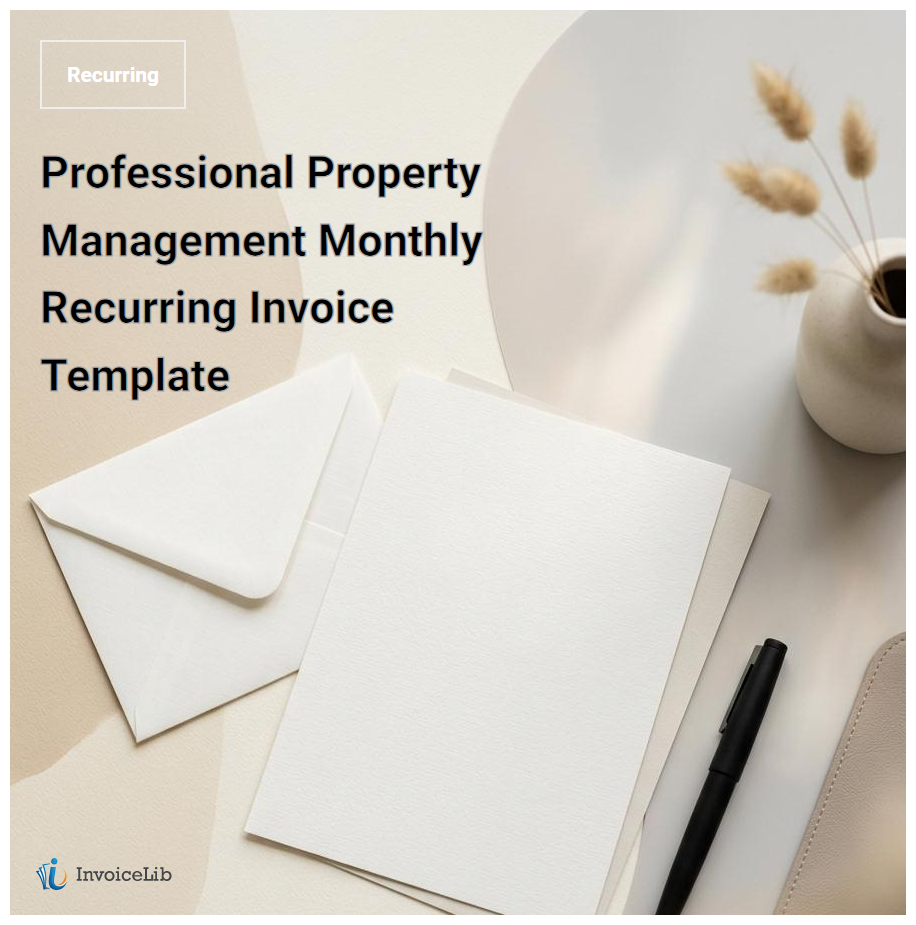 Professional Property Management Monthly Recurring Invoice Template